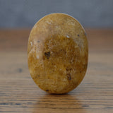 Golden Healer Quartz Crystal Palm Stone