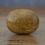 Golden Healer Quartz Crystal Palm Stone