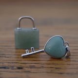 Green Aventurine Crystal Lock & Key