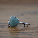 Green Aventurine Crystal Lock & Key