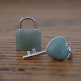 Green Aventurine Crystal Lock & Key