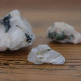 Green Tourmaline in Quartz Mini Raw Rough Crystal Chunks