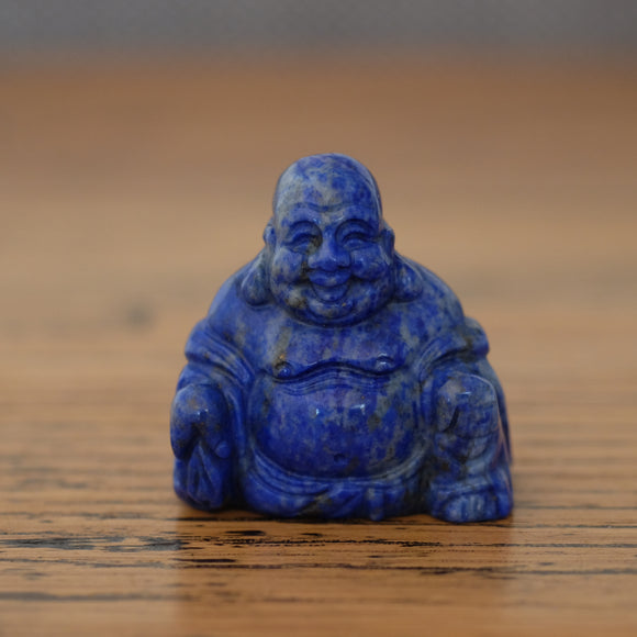 Lapis Lazuli Crystal Laughing Buddha