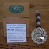 Lapis Lazuli & Blue Lace Agate Suncatcher