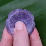 Lavender Jade Crystal Flower Worry Stone