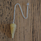 Orange Calcite Crystal Pendulum