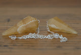 Orange Calcite Crystal Pendulum