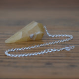 Orange Calcite Crystal Pendulum