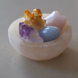 Orange Selenite Crystal Bowl