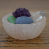 Orange Selenite Crystal Bowl