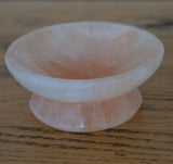 Orange Selenite Crystal Bowl with Stand