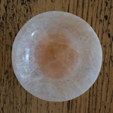 Orange Selenite Crystal Bowl with Stand