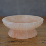 Orange Selenite Crystal Bowl with Stand