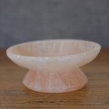 Orange Selenite Crystal Bowl with Stand