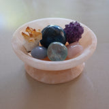 Orange Selenite Crystal Bowl with Stand