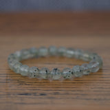 Prehnite Crystal Round Bead Bracelet