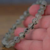 Prehnite Crystal Round Bead Bracelet