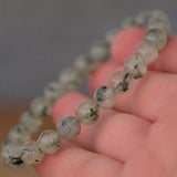 Prehnite Crystal Round Bead Bracelet