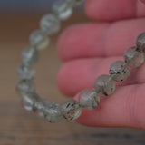 Prehnite Crystal Round Bead Bracelet