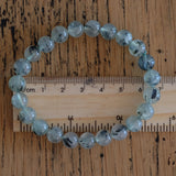 Prehnite Crystal Round Bead Bracelet