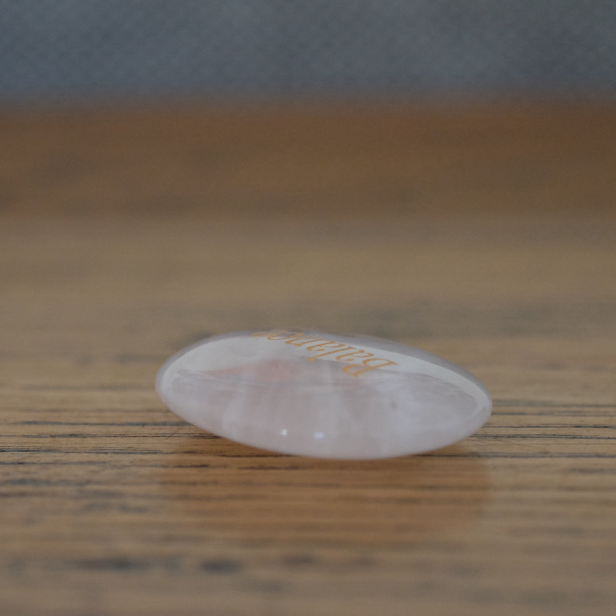 Balance Rose Quartz Inspirational Palm Stone – Words of Wisdom