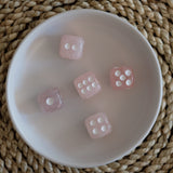 Rose Quartz Crystal Dice