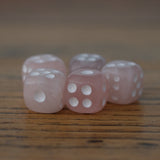 Rose Quartz Crystal Dice