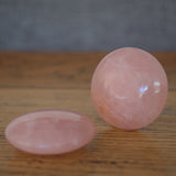 Rose Quartz Crystal Disc Palm Stone