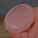 Rose Quartz Crystal Disc Palm Stone