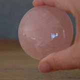 Rose Quartz Crystal Disc Palm Stone