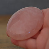 Rose Quartz Crystal Disc Palm Stone