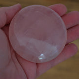 Rose Quartz Crystal Disc Palm Stone