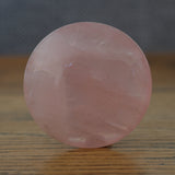 Rose Quartz Crystal Disc Palm Stone