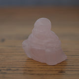 Rose Quartz Crystal Laughing Buddha