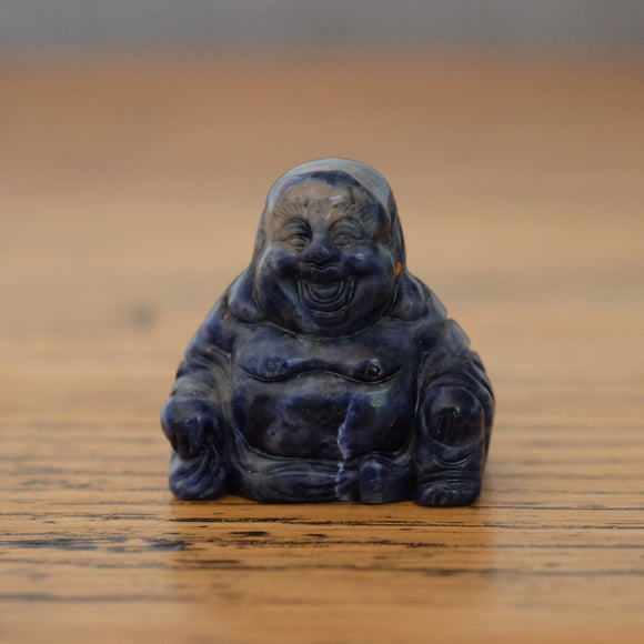 Sodalite Crystal Laughing Buddha