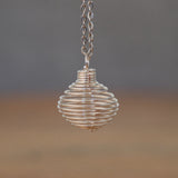 Spiral Crystal Holder with Chain