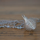Spiral Crystal Holder with Chain