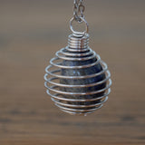 Spiral Crystal Holder with Chain