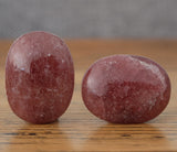 Strawberry Quartz Crystal Palm Stone