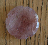 Strawberry Quartz Flower Crystal Worry Stone