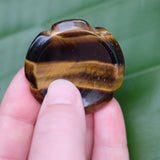 Tigers Eye Flower Crystal Worry Stone