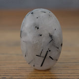Tourmalinated Quartz Crystal Palm Stone
