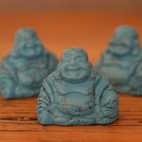 Turquoise Crystal Laughing Buddha