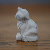White Howlite Crystal Cat