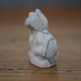 White Howlite Crystal Cat