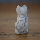 White Howlite Crystal Cat