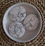 White Howlite Crystal Palm Stone