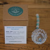 Amazonite & White Jade Suncatcher