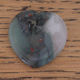 African Bloodstone Heart Crystal Worry Stone