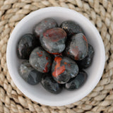 African Bloodstone Crystal Hearts